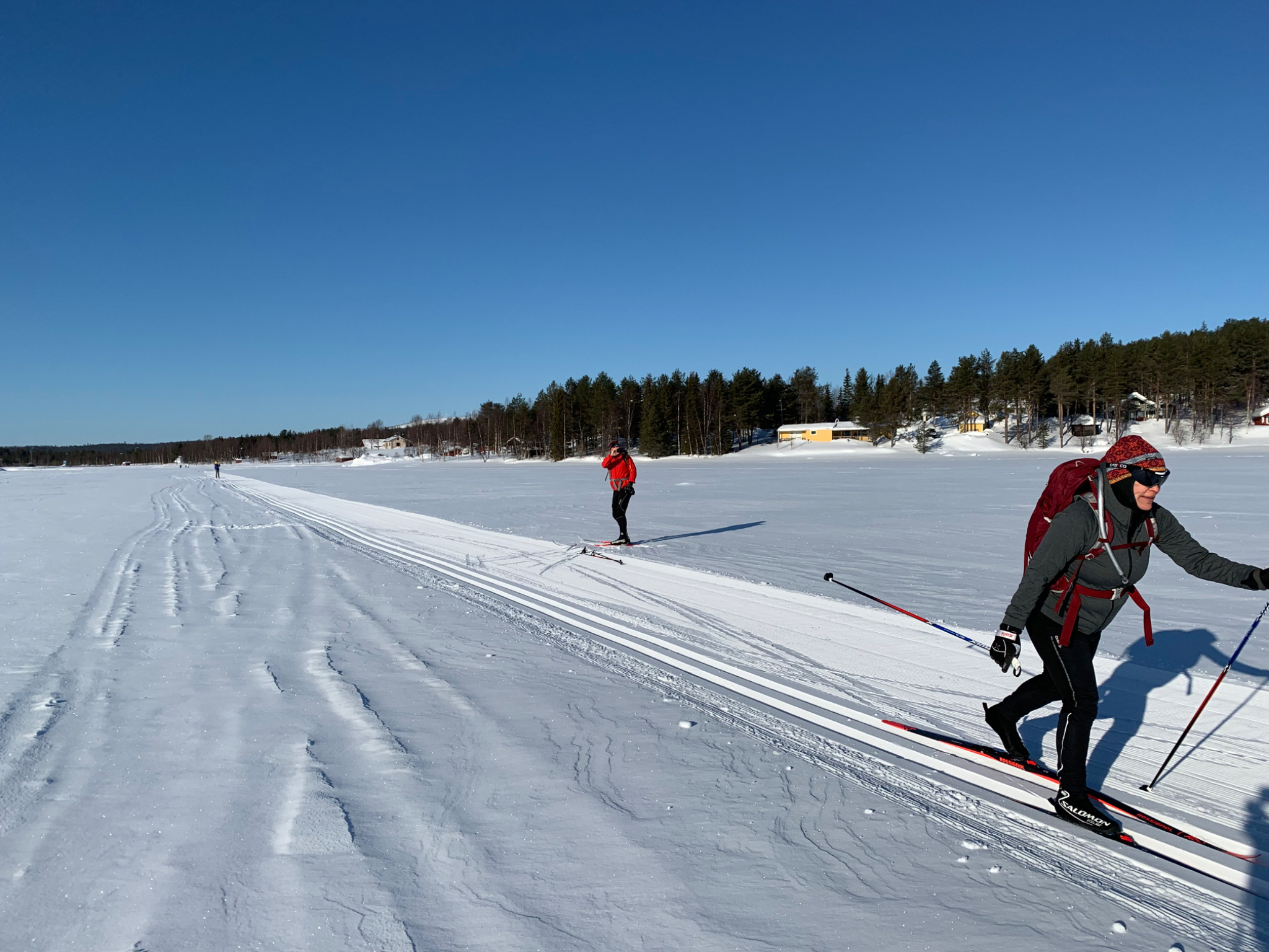 Becky on the way to Jerisjarvi